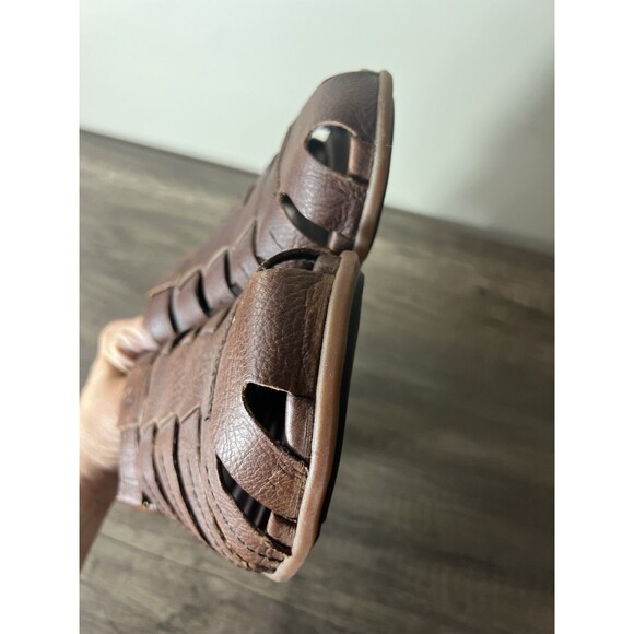 Olukai Mohalu Fisherman Brown Leather Closed-Toe Sandals Sz 12 main image 4